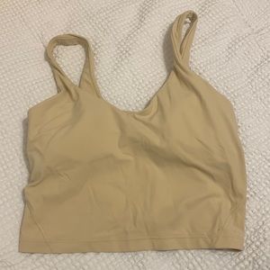 Lulu lemon align cropped tank. Size 6. Tan/Nude
